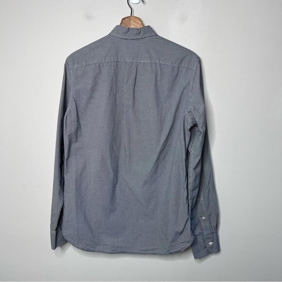 J Crew Mens Size Small Cotton Button Down Shirt Blue Gingham Dress Slim Preppy - Picture 2 of 10